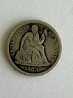 1863-S Seated Liberty Dime, VF
