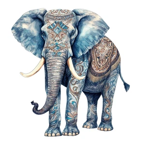 Elephant Safari Self Adhesive Vinyl Sticker