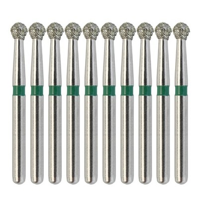 Multi-Use Dental Diamond Burs Round Friction Grip FG 801/021C Coarse Grit Green