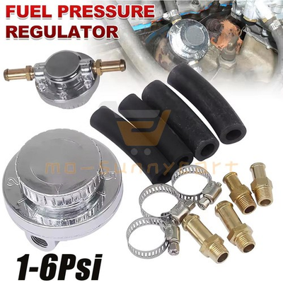 #ad 1 6PSI Adjustable Fuel Pressure Regulator Universal Kit For Carburetor Engine $17.89