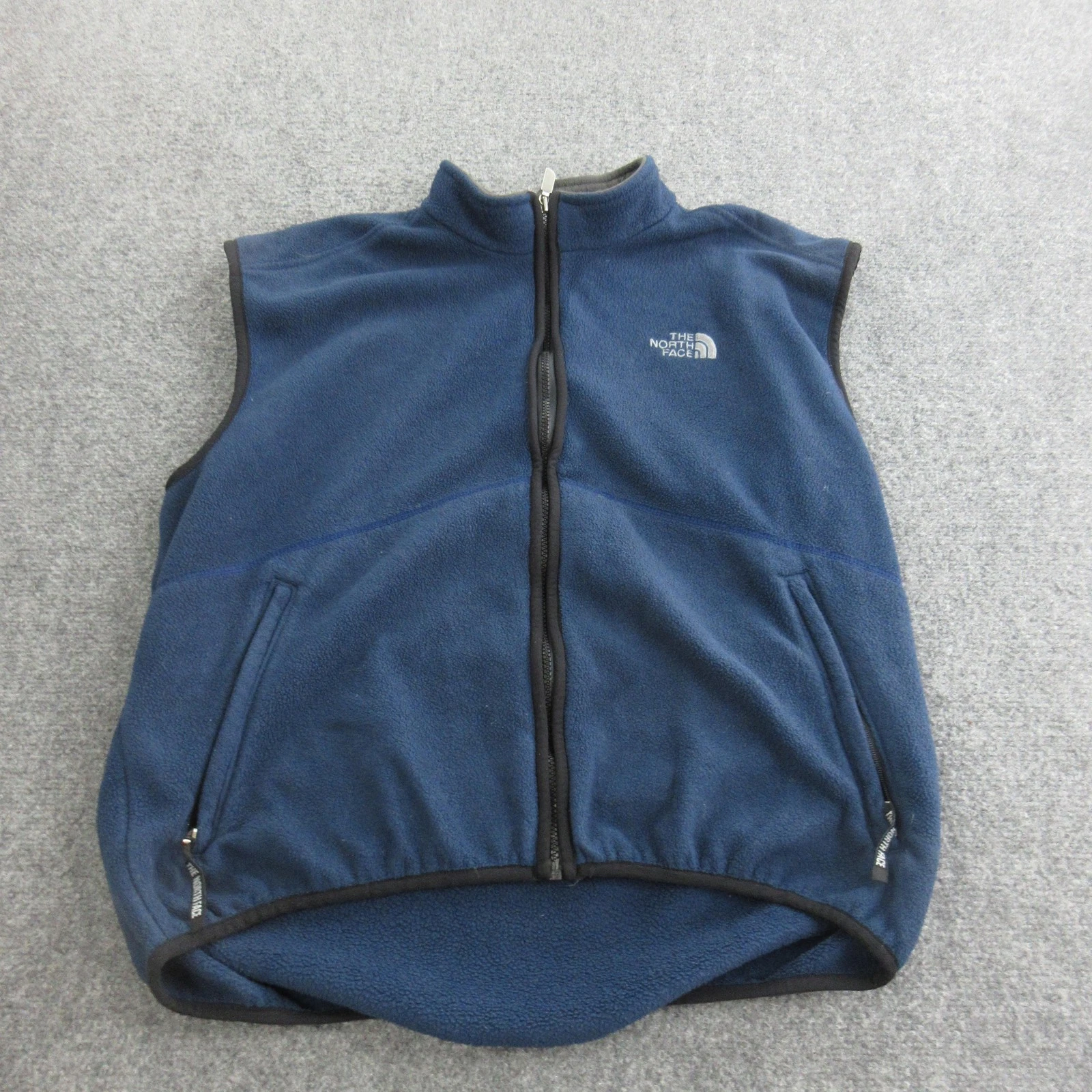 Vintage The North Face Fleece Vest Mens XL Blue Full Zip Made USA Outdoor Hiking