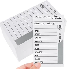 Axcoix 160 Pack Strip Cards for Gambling, 10 Line Football Strip Cards, No-Re...