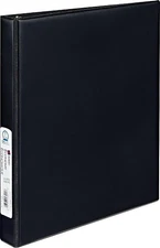 Avery Economy 3 Ring Binder, 1" Round Rings, 1 Black Binder (03301)