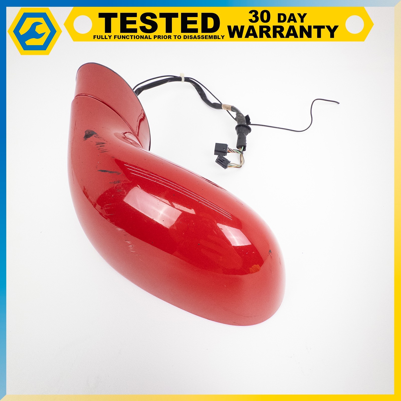05-13 CHEVROLET CORVETTE C6 FRONT RIGHT POWER FOLD DOOR MIRROR ASSEMBLY RED OEM