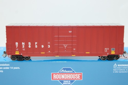 Coche de caja Athearn Roundhouse escala HO BNSF 50' Hi-Cube acanalado lateral PD #726593 NUEVO DE STOCK | Condition: New