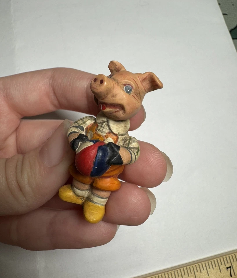 Salamander Poliwoggs微型猪带玩具球雕像娃娃屋复古 — 第 2/4 张图片