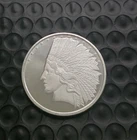 *1 OZ. INDIAN HEAD DESIGN SILVERTOWNE MINT BULLION .999 SILVER ART COIN ROUND*