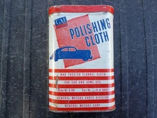 ---General Motors GM waxed polishing cloth can – empty