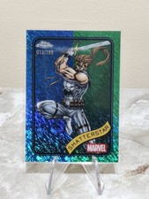 2025 Topps Chrome Marvel ShatterStar #49 Blue/Green Shimmer Refractor 013/199
