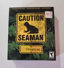 CAUTION SEAMAN (Sega Dreamcast, 2000) Game Complete In Box (Game Disk Is Sealed)