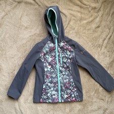 Free Country Girls Jacket Size 7 Green Floral Gently Used