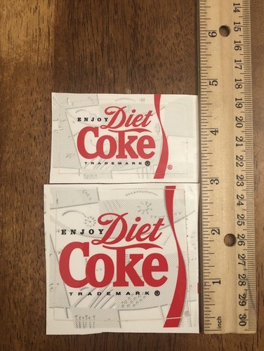 2 Vintage Soda Pop Vending Machine Coca-Cola Co. Diet Coke Stickers/Decals