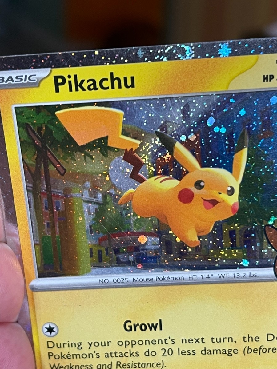 POKEMON PIKACHU 018/091 COSMOS HOLOFOIL WITH SWIRL TRICK OR TRADE