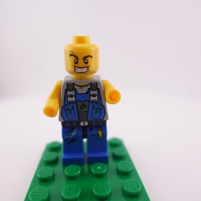 LEGO Minifigure Construction Worker Minifigure w/Blue Overalls