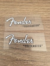2pc Fender Telecaster Solid Color Outlined Raised UV DTF Instant Headstock Decal