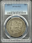 1895-S MORGAN SILVER DOLLAR PCGS F12 07EBE26