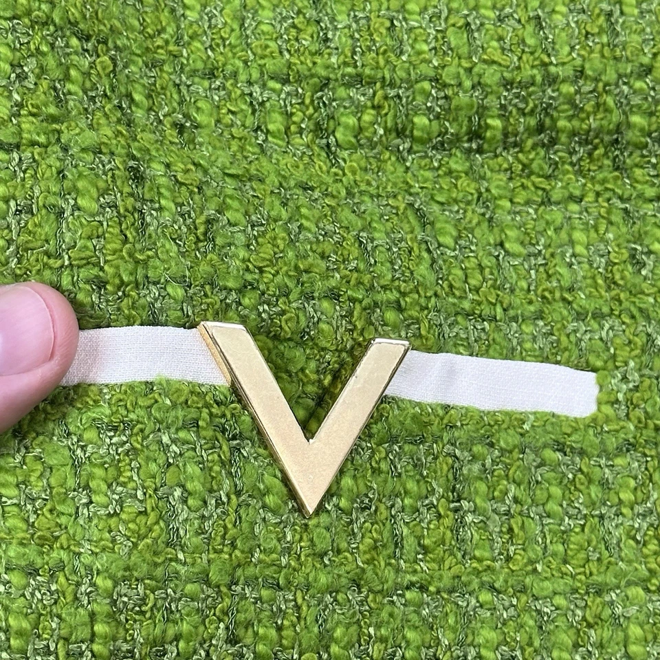 Mini Vestido Valentino Garavani Tweed Verde Para Mujer 42 Talla 6 EE. UU. Manga Corta Foto 3 de 4