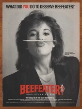1988 Beefeater Gin Vintage Print Ad/Poster Authentic Retro Man Cave Bar Wall Art