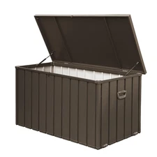 Large 200 Gallon Patio Storage , Weather-Resistant Outdoor Bin with Lock & Air
