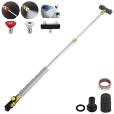 Upgraded Jet Nozzle for Garden Hose, Dual Turbo Nozzle Pressure Washer Includ...