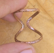 Solid Pure Copper Minimalist Healing Ring, Handmade, Unisex, Splint Ring