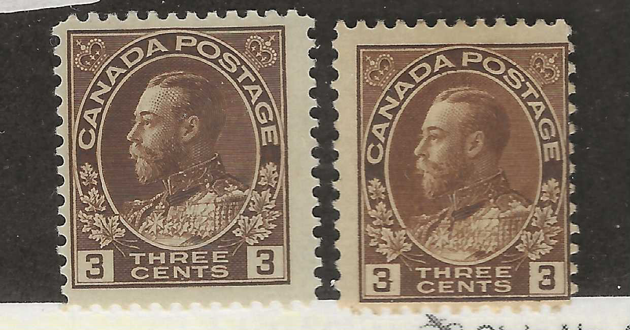 CANADA Classics...Sc #108 & 108c...Mint HH...1918/23...SCV $65.00 (wwb2)