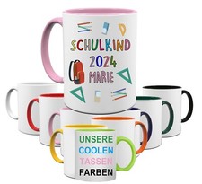 SCHULKIND TASSE EINSCHULUNG MIT NAMEN, TEE, KAKAO TASSE, GESCHENK, KITA, SCHULE