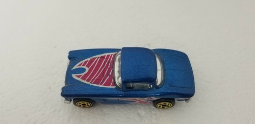 Vintage 1994 Matchbox 1962 CHEVROLET CHEVY CORVETTE MB094 - Blue w/ Gold Rims - Picture 10 of 11