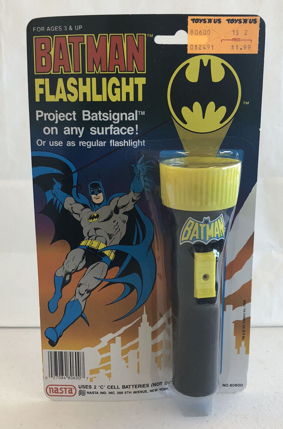 Vintage 1989 BATMAN flashlight NASTA Bat Signal Toy - FACTORY SEALED - NRFB  27084806007 | eBay