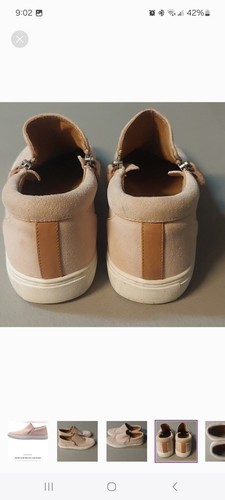 Gentle Souls Women's Lowe Sneaker Shoe Size 9.5 Blush Pink Leather Suede Casual - Picture 4 of 7