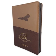 Biblia Aguila con Cierre Letra Super Gigante 19 puntos RV1960 café con indice