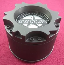 American Outlaw Wheels Flat Black Custom Wheel Center Cap # BC-894 (1) USED