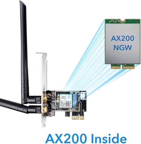 Cudy WE3000 AX3000 WiFi 6 PCIe Card for PC, BT 5.2, AX200, 3000Mbps WiFi 6 Speed - Photo 5/9