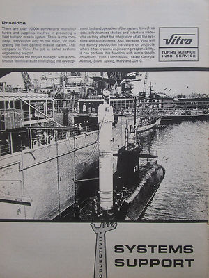 2/1968 PUB VITRO POSEIDON FLEET BALLISTIC MISSILE SYSTEM MSBS US NAVY AD