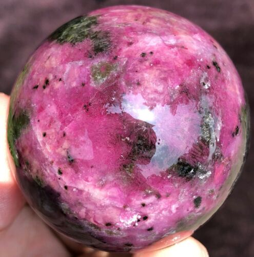 2.24"329g Museum!!! Natural Red Ruby in Green Zoisite Crystal Gem ball ie1076 - Picture 2 of 14