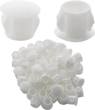 Uenhoy 100 Pcs 3/8" Plastic Hole Plugs White Flush Type Hole Plugs, Plastic Pane