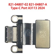 NEW Black DC Jack USB-C Board Flex Cable 821-04807-A Macbook Air 13" A3113 2024