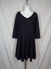 GAP Black Blue Animal Print Dress Size 6 New