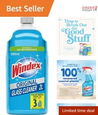 Blue Glass Cleaner 2L Refill - Natural  Effective Streak-Free Formula