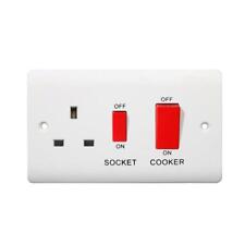Alto AL8833 45A  DP Cooker Control 13A switch Socket White Moulded