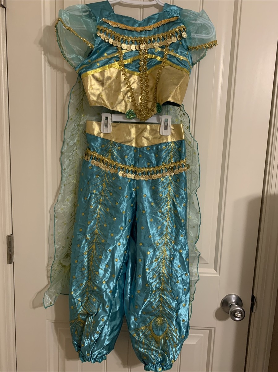 open lace back dress Princess Jasmine Girls Classic Alladin Costume