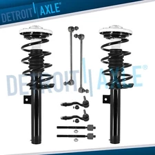 Front Struts w/ Coil Springs Tie Rods Sway Bar Links for 2011 - 2017 BMW X3 X4