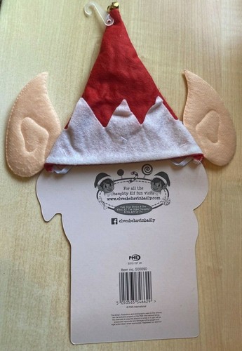 BNWT New Christmas Pet Dog Elf Hat with Ears - Chin Strap #ElvesBehavingBadly - Bild 2 von 3