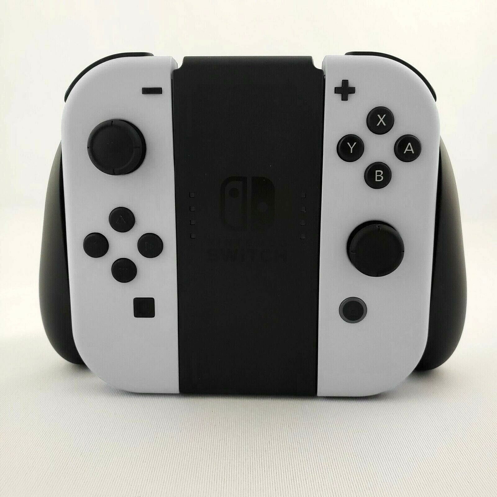 Console NINTENDO Switch Modèle OLED Blanche + Manette NINTENDO Paire de  Manettes Joy-Con Rouge/Bleu + Housse de protection NINTENDO