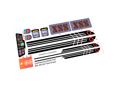 CUSTOM STICKERS for Mattel BIG JIM Sand Sniper 2247 + bonus logo's