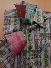 ROBERT GRAHAM Paisley Tribal Print Long Sleeve Classic Fit Sport Shirt M/M