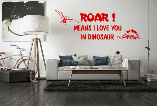 Roar Means I Love You In Dinosaur Quote Wall Decal Sticker Home NQ28 - Picture 8 of 11