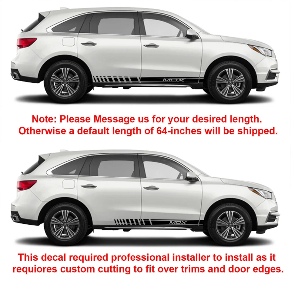 2 calcomanías adhesivas de vinilo de carreras de autos símbolo gráficos de varios colores para Acura MDX Foto 2 de 4