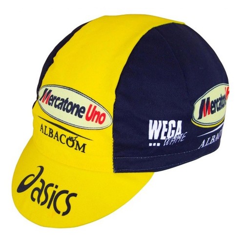 mercatone uno asics retro cycling team cap - vintage - fixed