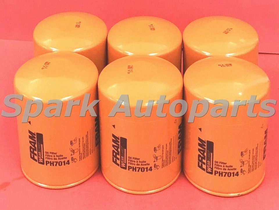 Estuche de 6 filtros de aceite de motor - protector adicional FRAM PH7014 para FORD CF8000, B600, B700 Foto 2 de 3